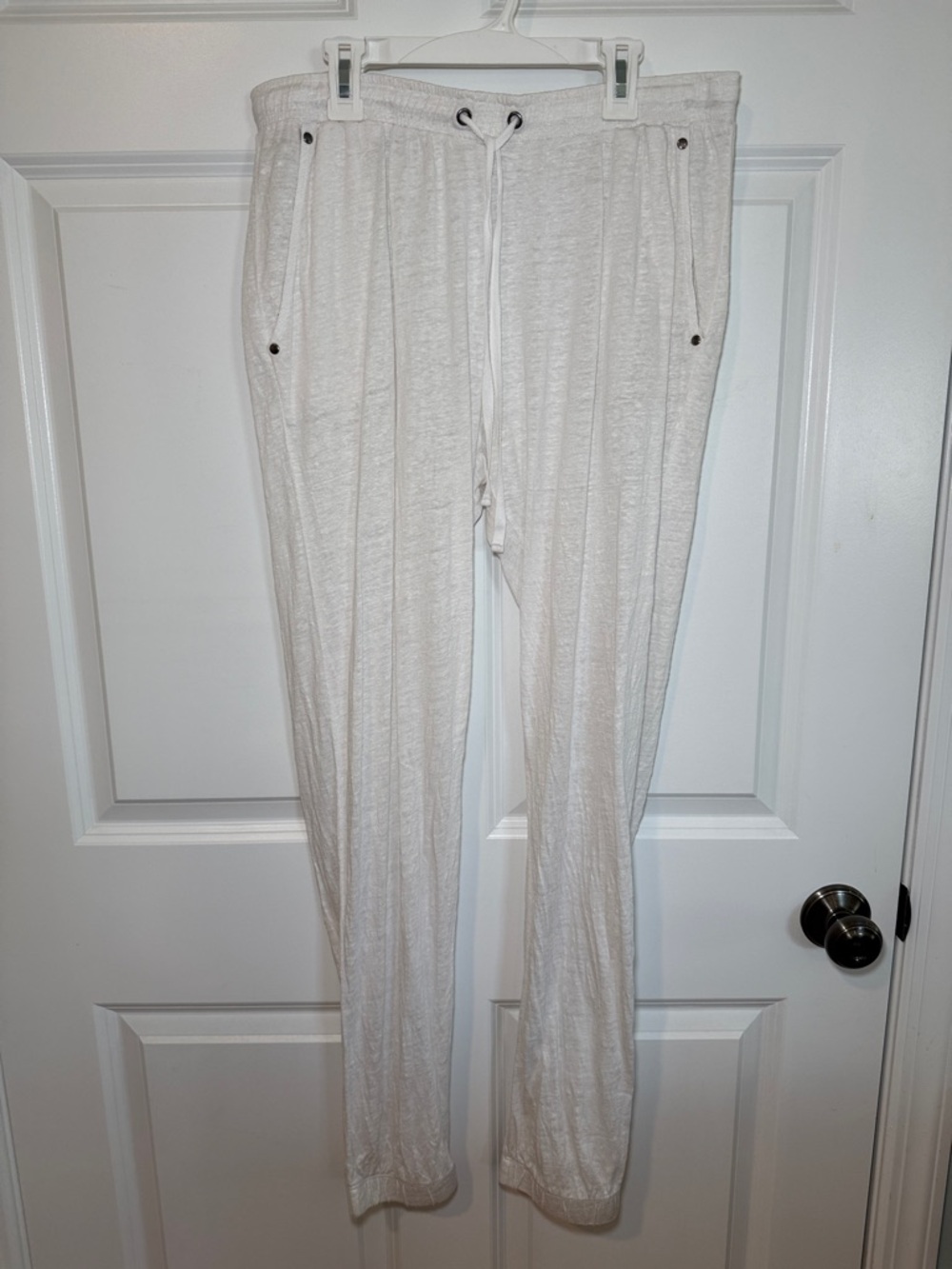 The Company Store White Drawstring Lounge Pants